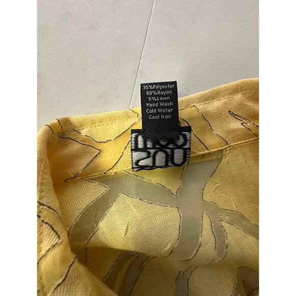 Clara Sun Woo Button Front Jacket Blazer Sheer Yellow Women’s Small - Picture 5 of 6